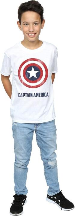 Image du produit - T-shirt CAPTAIN AMERICA SHIELD TEXT - Garçon (116)