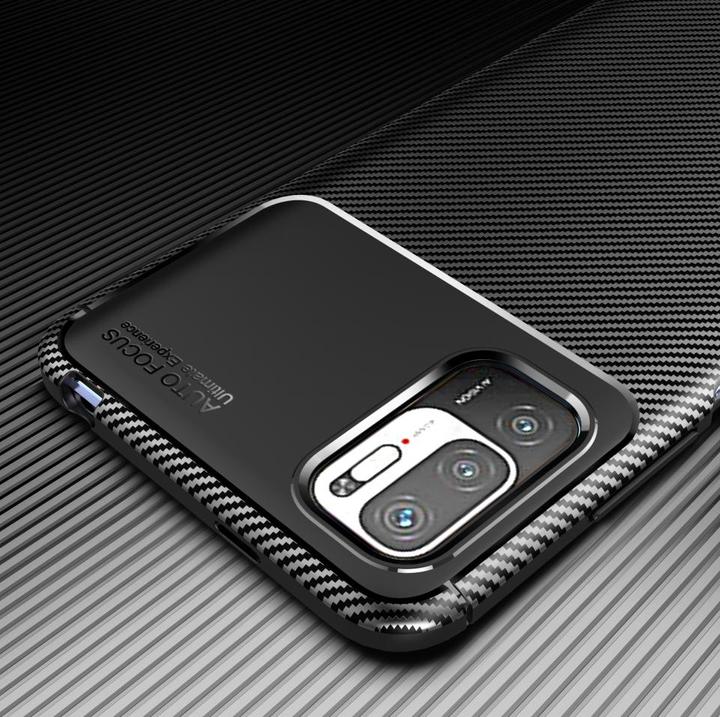 Produktbild Screenguard Xiaomi Redmi Note 10 5G Hülle Carbon Design TPU Case (Xiaomi Redmi Note 10 5G)