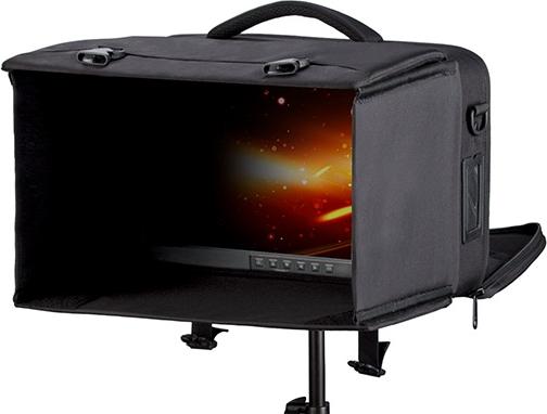 Image du produit Swit FM-16B | Moniteur professionnel FHD 15,6" avec sac Sun-Hood luxueux, monture V (15.60", Full HD)
