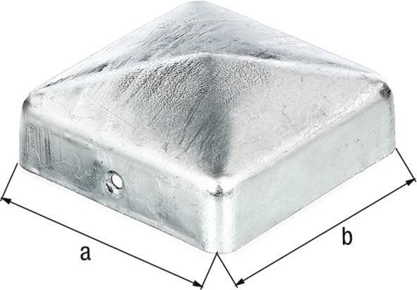 Produktbild GAH Pfostenkappe 100x100mm eckig flache Form feuerverzinkt