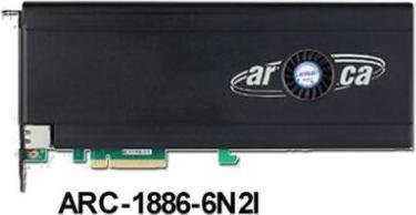 Produktbild Areca Raid Controller ARC-1886-6N2I 6x M.2 und 2-Port Tri Mode PCIe 4.0 x8 FH