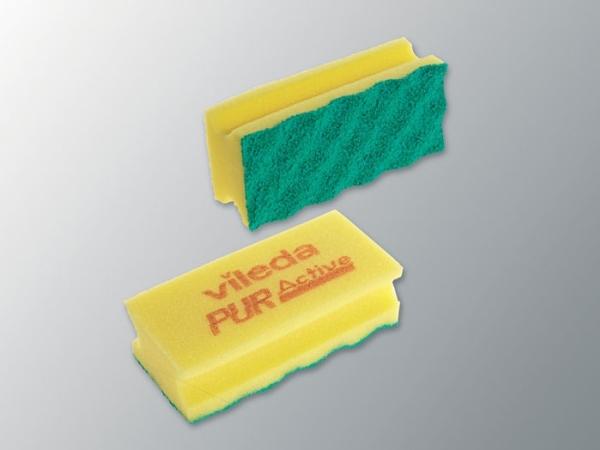 Produktbild Freudenberg Rengøringssvamp Puractiv Ridsefri Gul,10 pk x 10 stk/krt