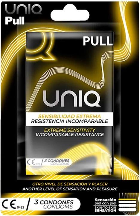 Uniq Latex-free condoms with strips from Pull, 3 pieces (3 pcs.)