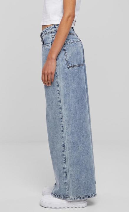 Produktbild Urban Classics Ladies Mid Waist Wide Denim (28)