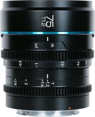 Sirui Obiettivo Cine Nightwalker Series 75 mm T1.2 S35 a fuoco manuale (attacco RF, nero) (C-mount, APS-C / DX)