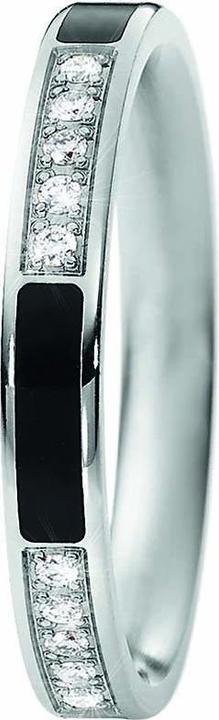 Xen Ring mit 20 Brillanten 0,20 ct. und Keramik schwarz