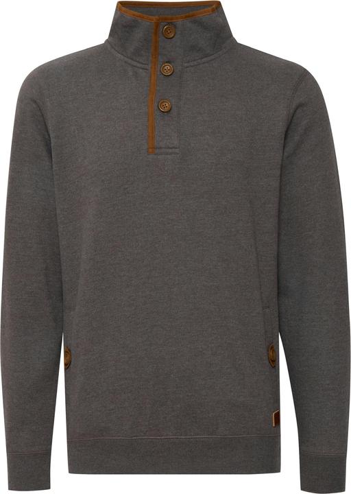 Actual product image Blend Achlias Men's Sweatshirt Sweat Shirt Jumper With High-Neck Buttons And Pockets (L)
