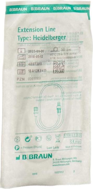 Produktbild B.Braun B. Braun Extension Line Type Heidelberger 30cm Luer Lock 100 Stk