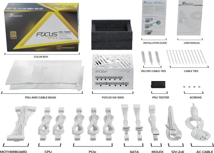 Actual product image Seasonic Focus GX-1000 (1000 W)