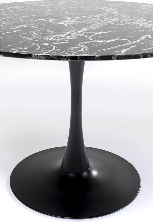Actual product image Kare Design Table Veneto Marble Black Ø110cm