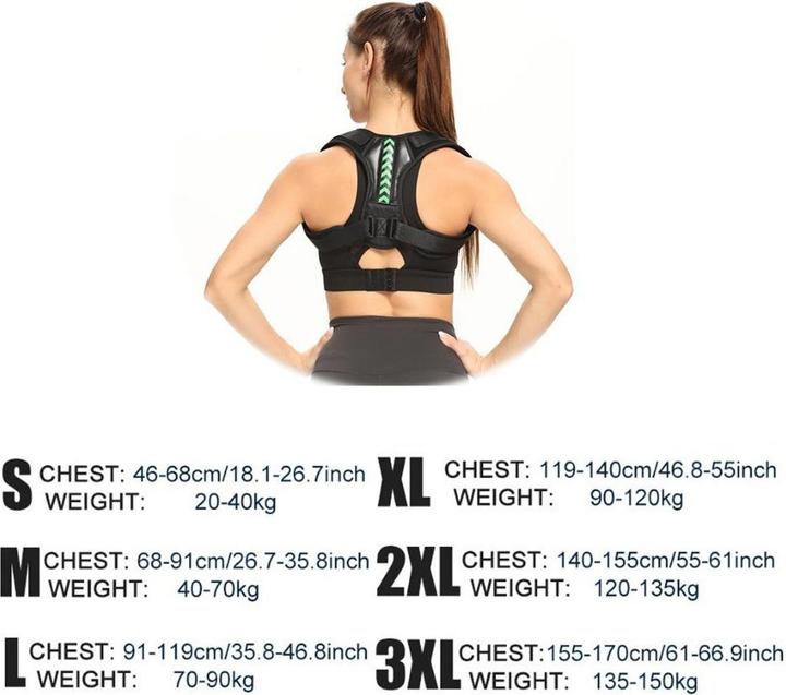 Produktbild König Design Rückenhalter Geradehalter Sport Rückenbandage Haltungskorrektur Stabilisator Neu (XXL)