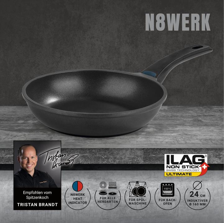 Produktbild N8werk Bratpfanne 24 cm (24 cm, Bratpfanne, Aluminiumguss)