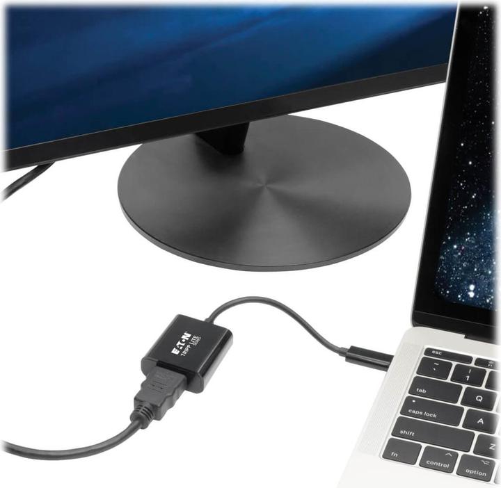 Image du produit Eaton Adaptateur USB-C vers HDMI 4K avec mode alterné - DP 1.2 Noir (USB-C, 15 cm)