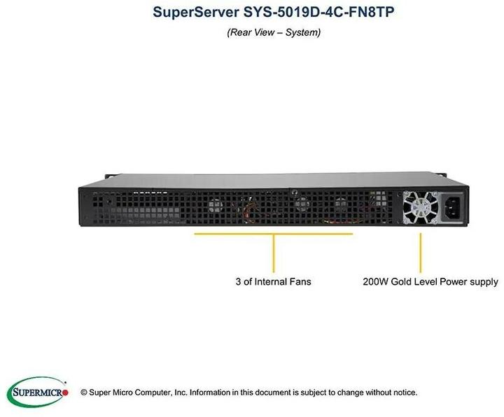 Image du produit Supermicro 5019D-4C-FN8TP