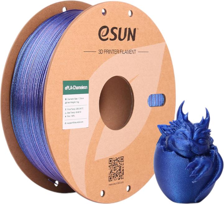 eSUN ePLA-Chameleon Galaxy Blau Filament 1.75mm 1Kg (PLA, 1.75 mm, 1000 g, Blau)