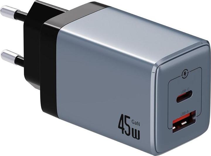 Actual product image Nextbatt 45W GaN Wall Charger USB-C/USB-A - Black/Gray (45 W)