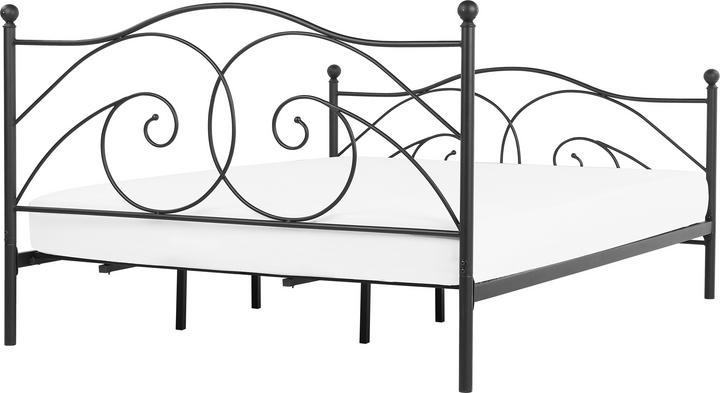 Actual product image Beliani Metal bed black slatted frame 180 x 200 cm DINARD (180 x 200 cm)