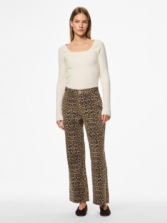 Actual product image Pieces PCSALUME MW CROPPED Leoprint Wide Fit Jeans (30)