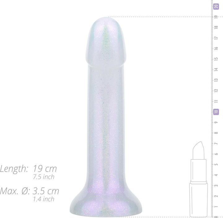 Actual product image Easytoys Mermaid Glitter Dildo - 17 cm