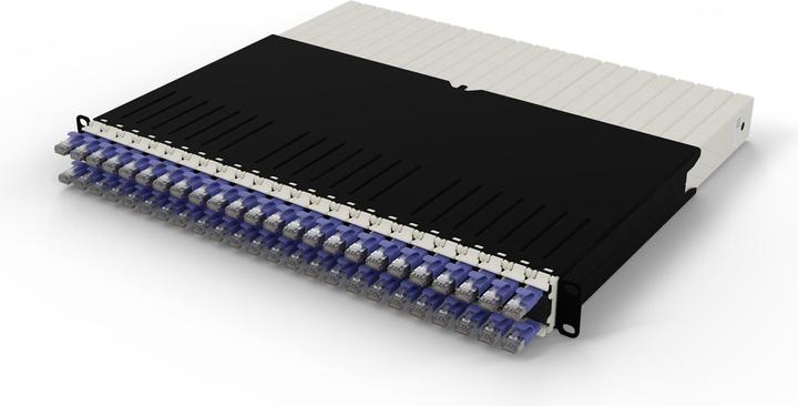 PATCHBOX uno / 8RU / Cat 6A, STP, 0,8 m, grigio