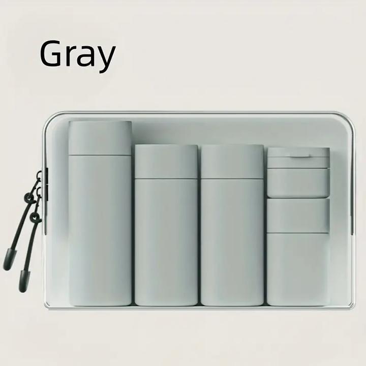 Immagine prodotto Swissdetector Set di flaconi cosmetici di lusso - Grigio (Sacchi liquidi)