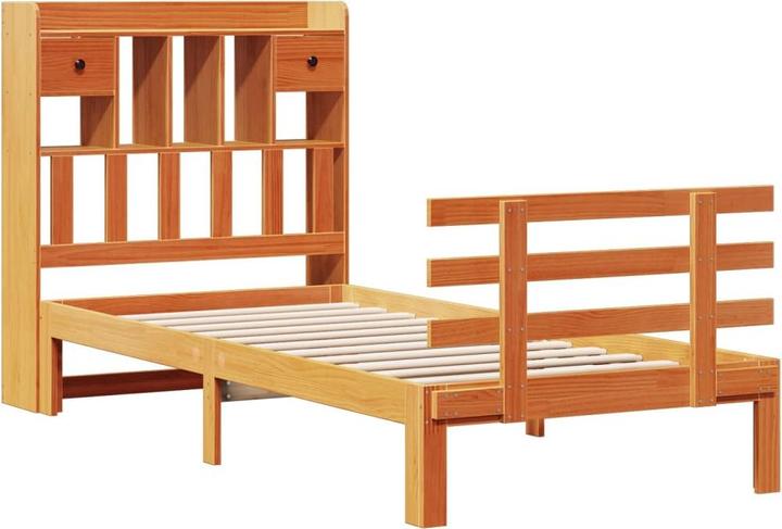 Produktbild VidaXL Massivholzbett Holzbett Bett Einzelbett Bettgestell 90x200cm Kiefernholz (90 x 200 cm)