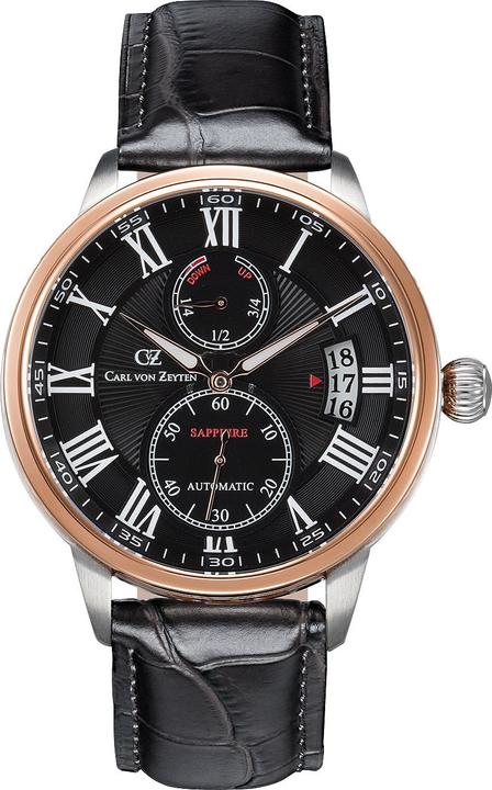 Carl von Zeyten CVZ0082BKS Münstertal Automatik 46mm 10ATM (Analoguhr, 46 mm)