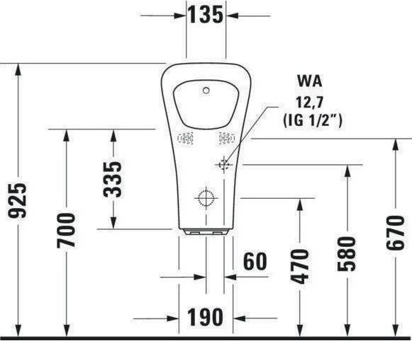 Image du produit Duravit Urinoir électrique DURASTYLE 300x340mm Netzans ZL v hi o Fliege we WG