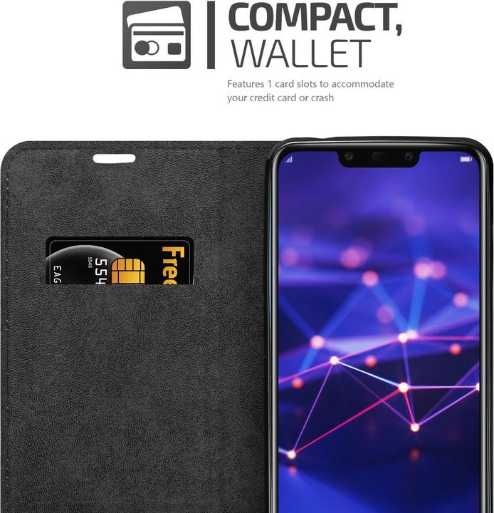 Actual product image Cadorabo Book Invis. Magnetic cover (Mate 20 Lite)