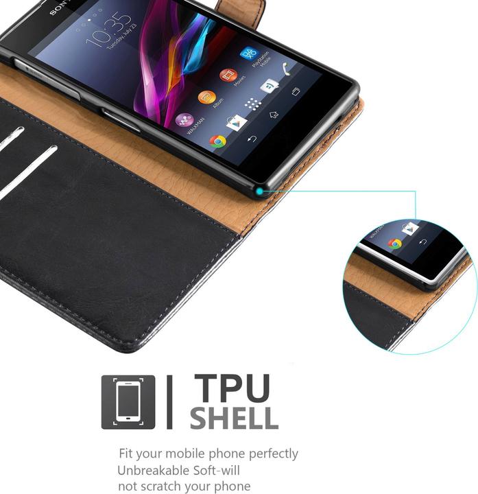 Actual product image Cadorabo Case Luxury Book (Sony Xperia Z)
