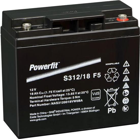 Exide Akku, Bleisäure, 12V, 18Ah, Schraubenklemme, M5 (12 V, 18 Ah)