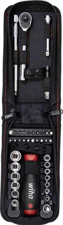 Actual product image Wiha Socket wrench and bit set 1/4 hexagon metric, 40 pcs. in belt pouch (6 mm, 12 mm, 14 mm, 5.5 mm, 10 mm, 7 mm, 11 mm, 5 mm, 8 mm, 9 mm, 4.5 mm, 13 mm, 4 mm)