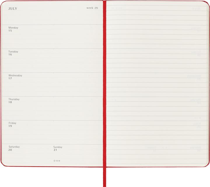 Actual product image Moleskine Business Agenda Weekly (13 x 21 cm, English)