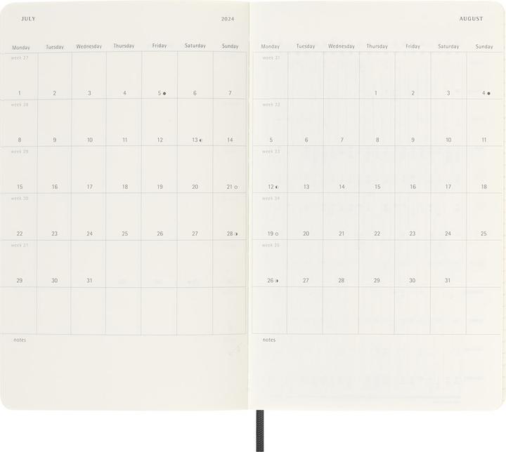 Image du produit Moleskine Weekly (13 x 21 cm, Anglais)
