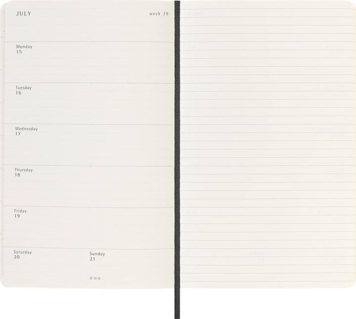 Image du produit Moleskine Weekly (13 x 21 cm, Anglais)