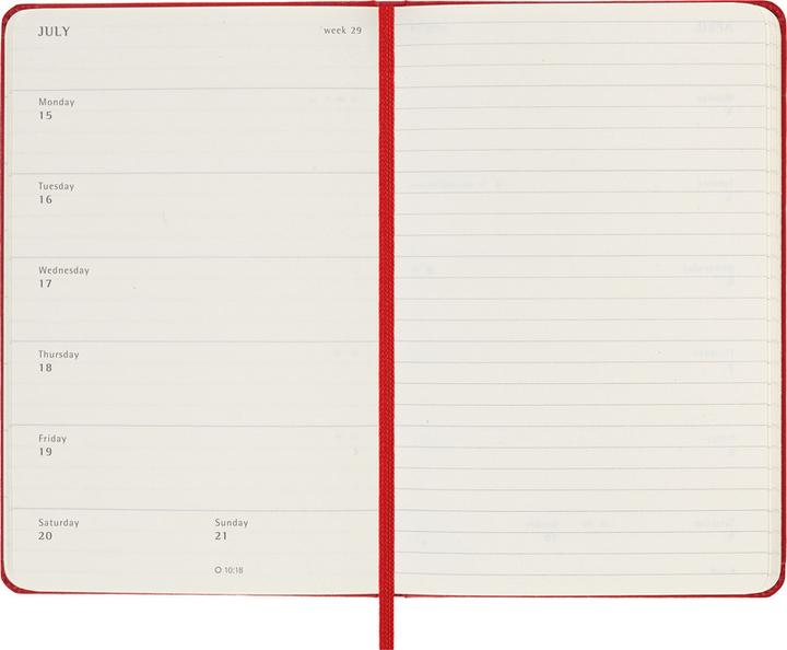 Actual product image Moleskine Pocket Agenda Weekly (9 x 14 cm, Hardcover, English)
