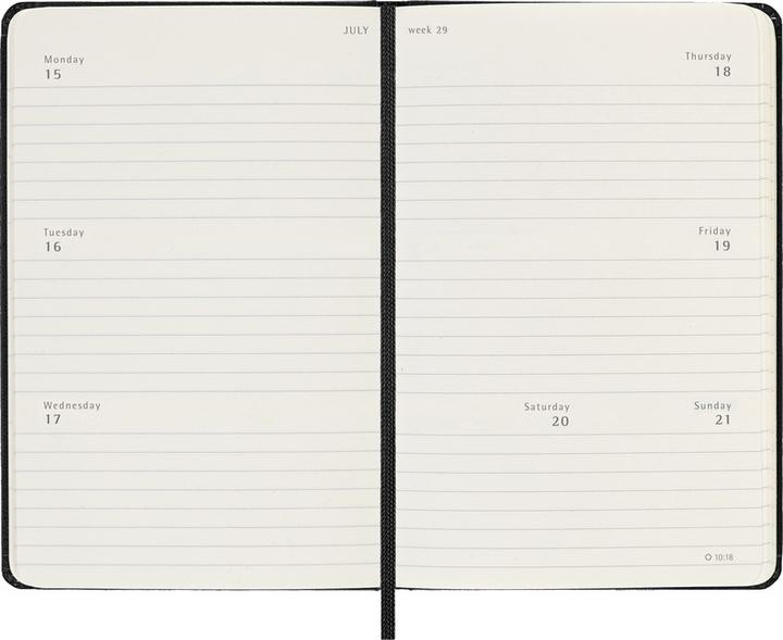 Image du produit Moleskine Agenda hebdomadaire (9 x 14 cm, Anglais)