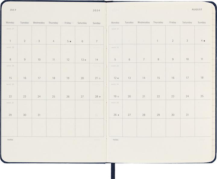 Actual product image Moleskine Student Agenda Hard Cover Weekly Notebook (9 x 14 cm, Hardcover, English)