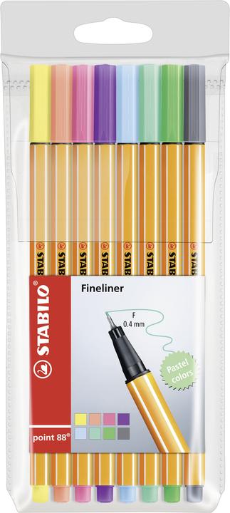 Immagine prodotto STABILO punto 88 Fineliner (Multicolore, 8 x)