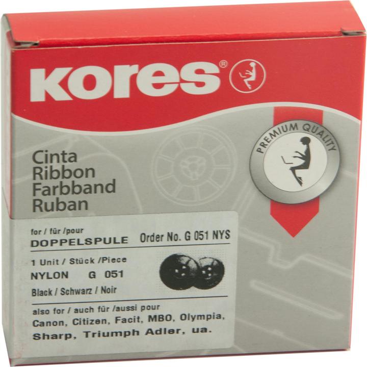 Immagine prodotto Kores Nastro taglia 51S+U nylon nero, doppia bobina