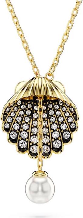Produktbild Swarovski Idyllia Y Halskette Kristallperle Muschel Weiss Gold (Swarovski Metall)