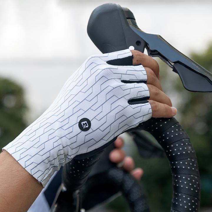 Actual product image Rockbros Road Cycling Gloves Size: M - Black and White (M)