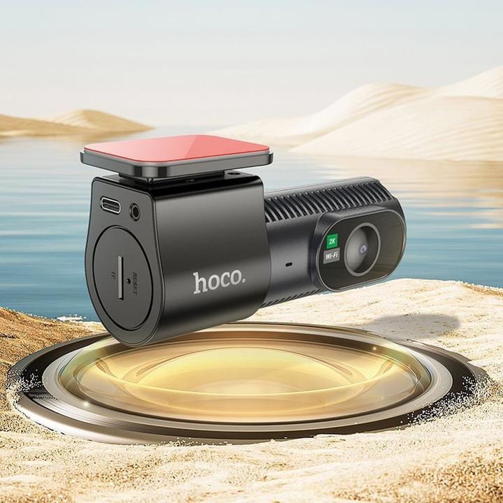 Image du produit Hoco Headphone with microphone driving recorder with display 2K DV7 black (Écran intégré, WiFi, Bluetooth)