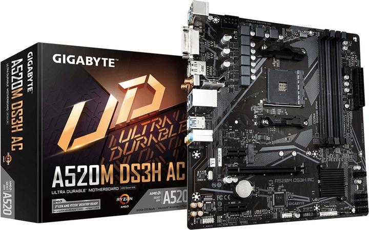 Produktbild Gigabyte A520M DS3H AC (AM4, AMD A520, mATX)