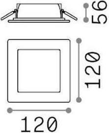 Image du produit Ideal lux BASIC IP65 LED encastrable 15W blanc blanc chaud 312156 (1550 lm)