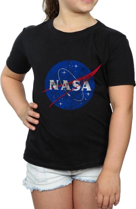 Immagine prodotto Nasa Classic Insignia Logo Distressed Maglietta Ragazze (152, 158)