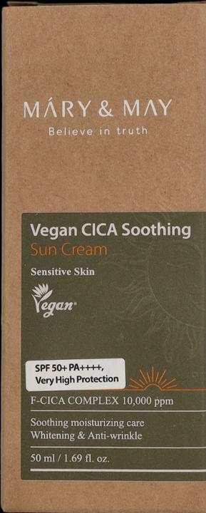Immagine prodotto Mary&May CICA Crema Solare Lenitiva SPF50+ PA++++ 50ml Crema Solare Coreana Viso Vegan Cura Quotidiana (Crema solare viso, SPF 50, 50 ml, 0.05 g)