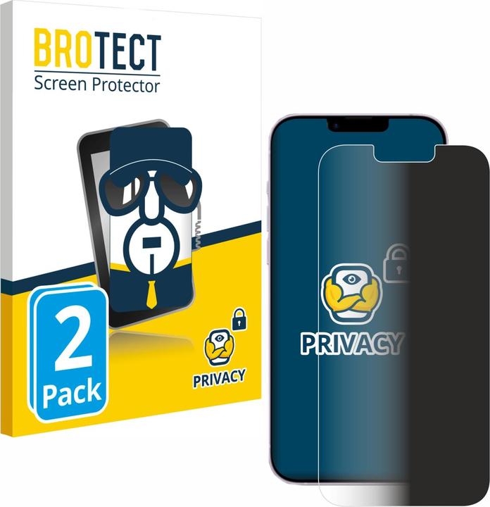 Immagine prodotto BROTECT Pellicola privacy antispia Pellicola di protezione dalla luce blu (2 Pezzo/i, Apple iPhone 14 Plus)