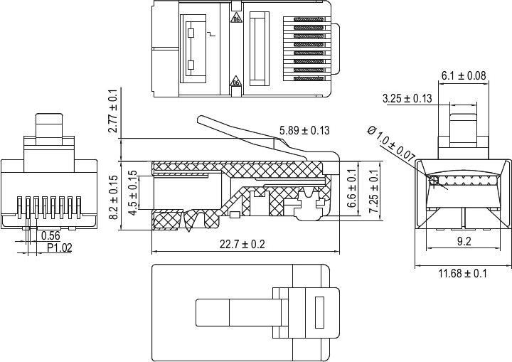 Produktbild Goobay Modularstecker RJ45 geschirmt (S/UTP, CAT5e)