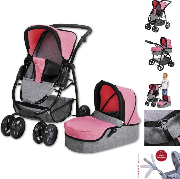 Produktbild Knorrtoys Puppenwagen Coco - jeans grey